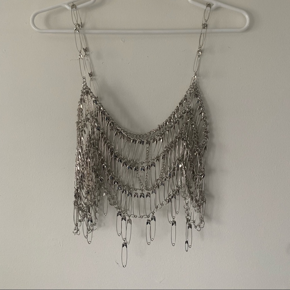 DOLLS KILL  safety pin tank top.